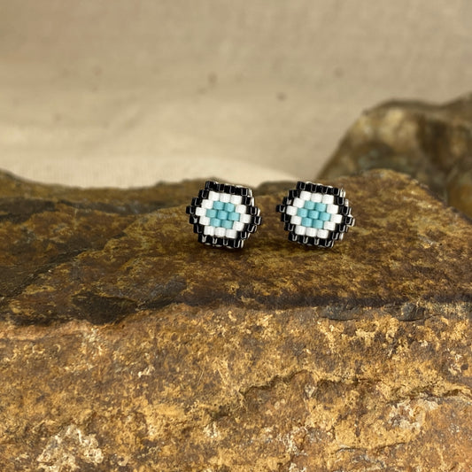 The Anne Studs - Matte Teal