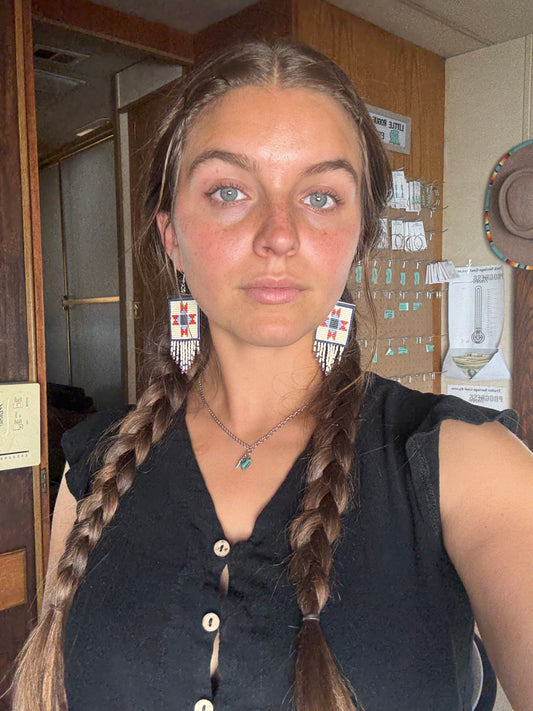 Quilted Ohio Star Earrings | Heirloom Patchwork Collection