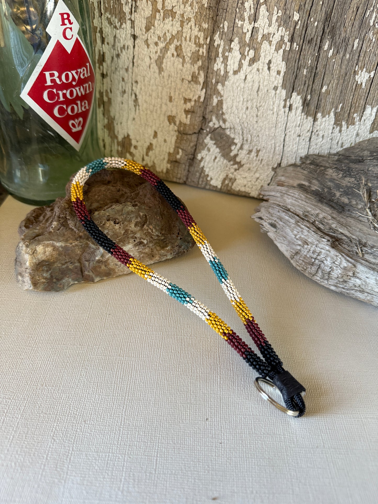 Neutral š¤š Beaded Keychain