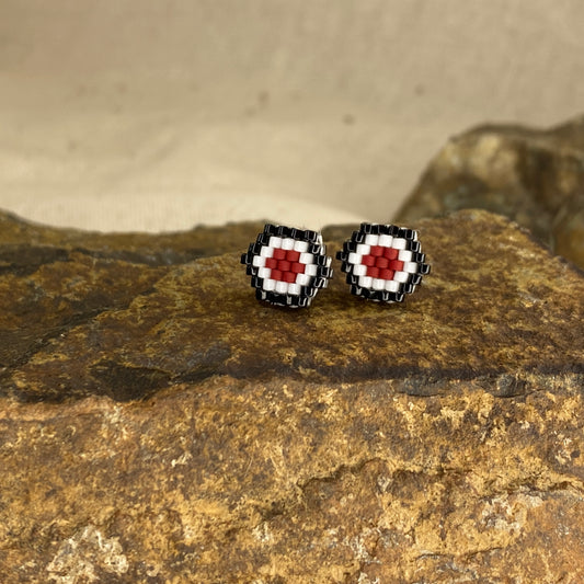 The Anne Studs - Matte Red