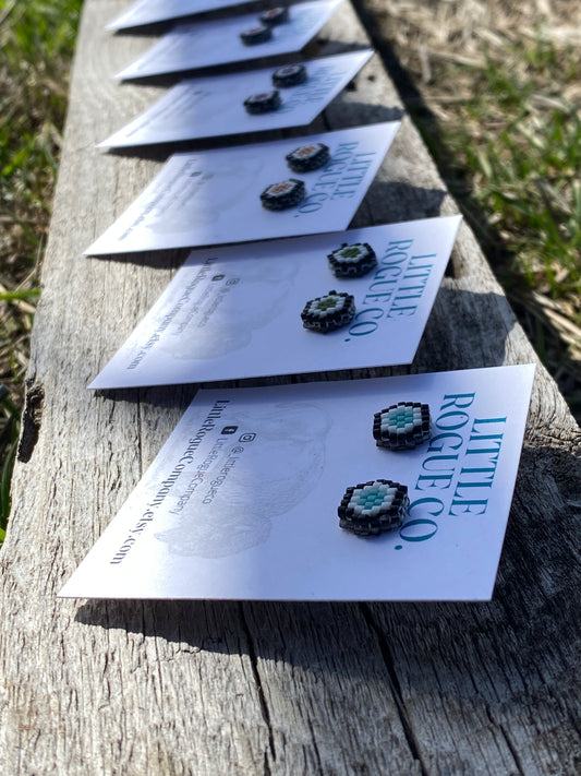 The Anne Studs - Matte Red