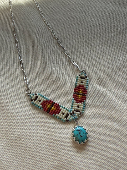 Mini Breast Collar Necklace -Kingman Turquoise