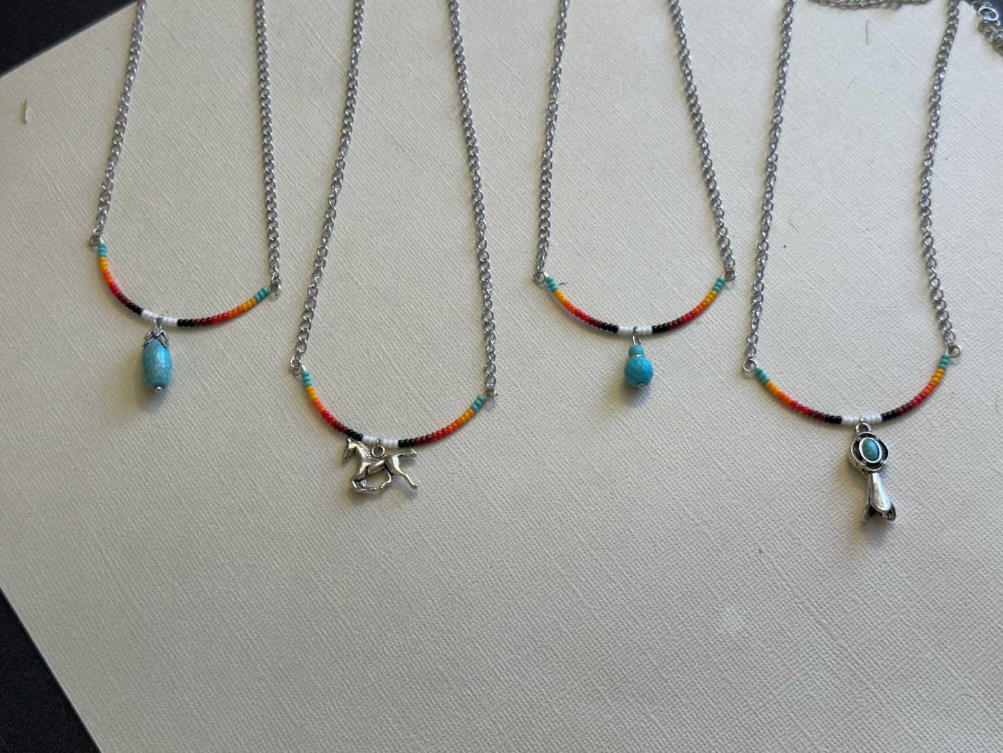 U Bar Necklace w/ Charm