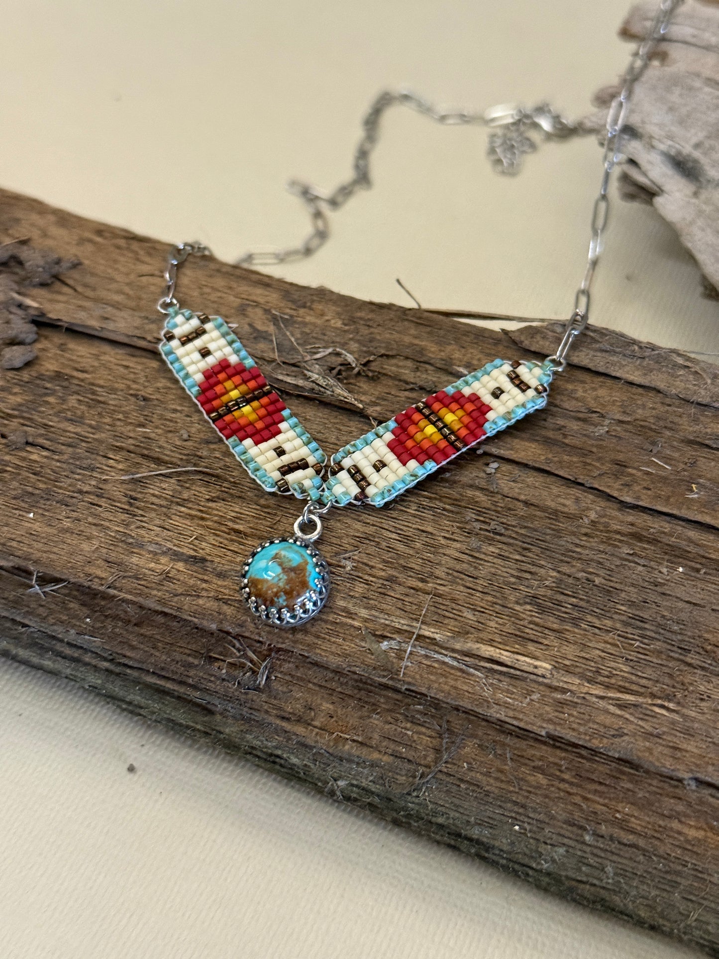 #13 Mini Breast Collar Necklace -Kingman Turquoise