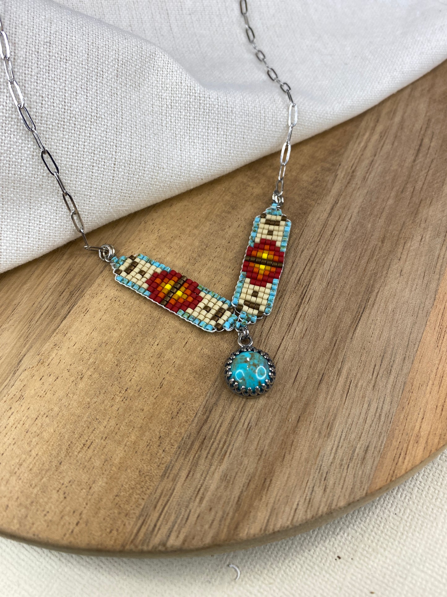 #1 Mini Breast Collar Necklace -Kingman Turquoise