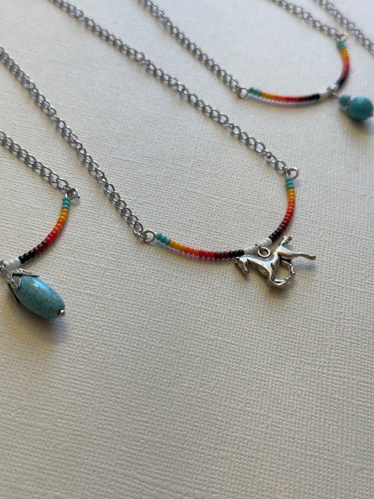 U Bar Necklace w/ Charm