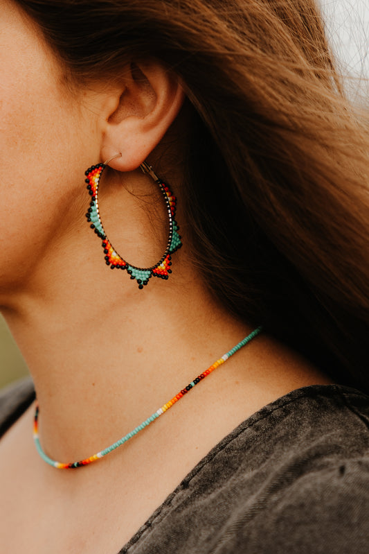 Sunrise Hoops Western Earrings