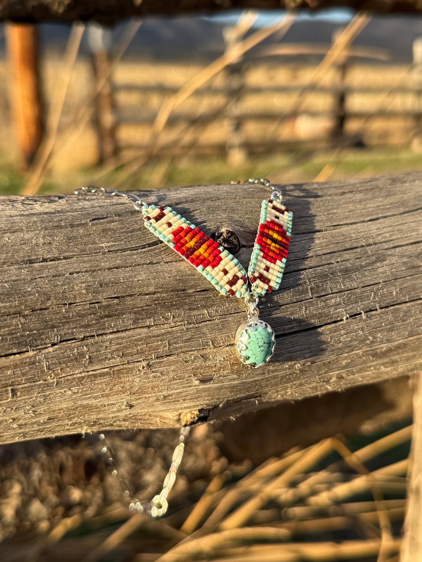 #7 Mini Breast Collar Necklace -Kingman Turquoise