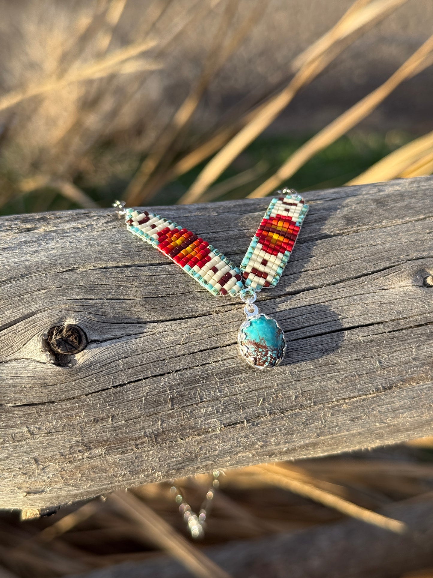 #8 Mini Breast Collar Necklace -Kingman Turquoise