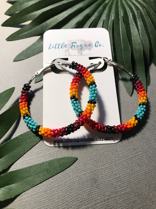 Beaded Wrap Hoops