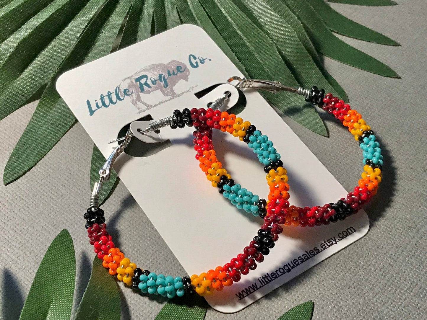 Beaded Wrap Hoops