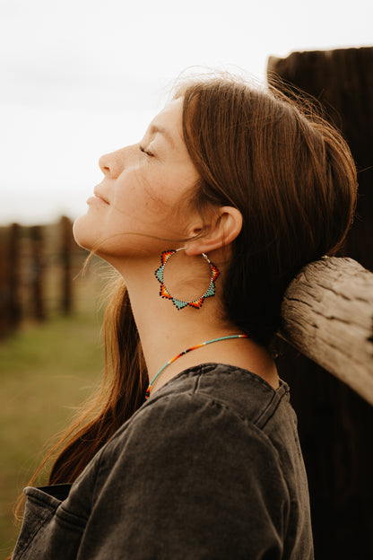 Sunrise Hoops Western Earrings