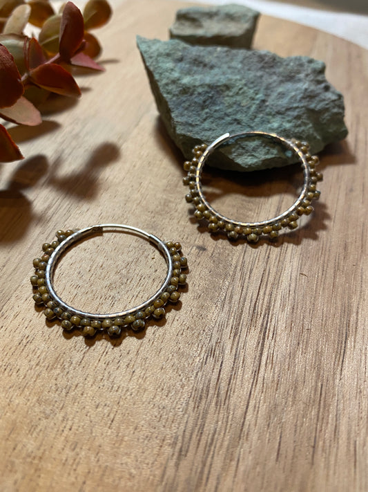 Crown of Thorns Hoop Earrings