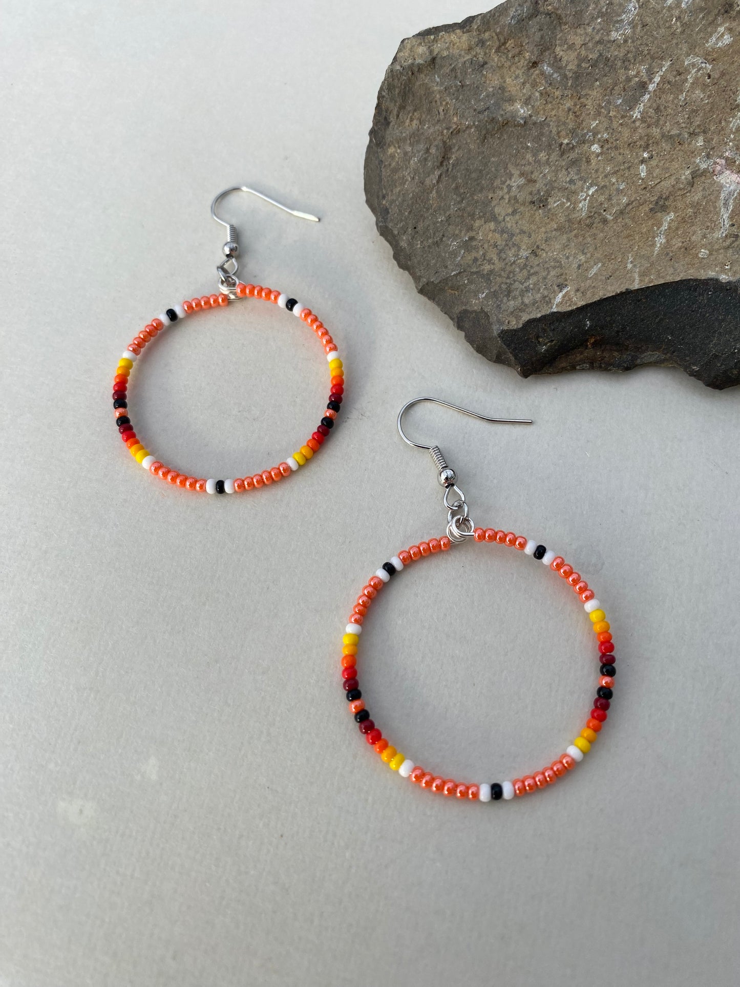 Pearl Orange mini calico hoops