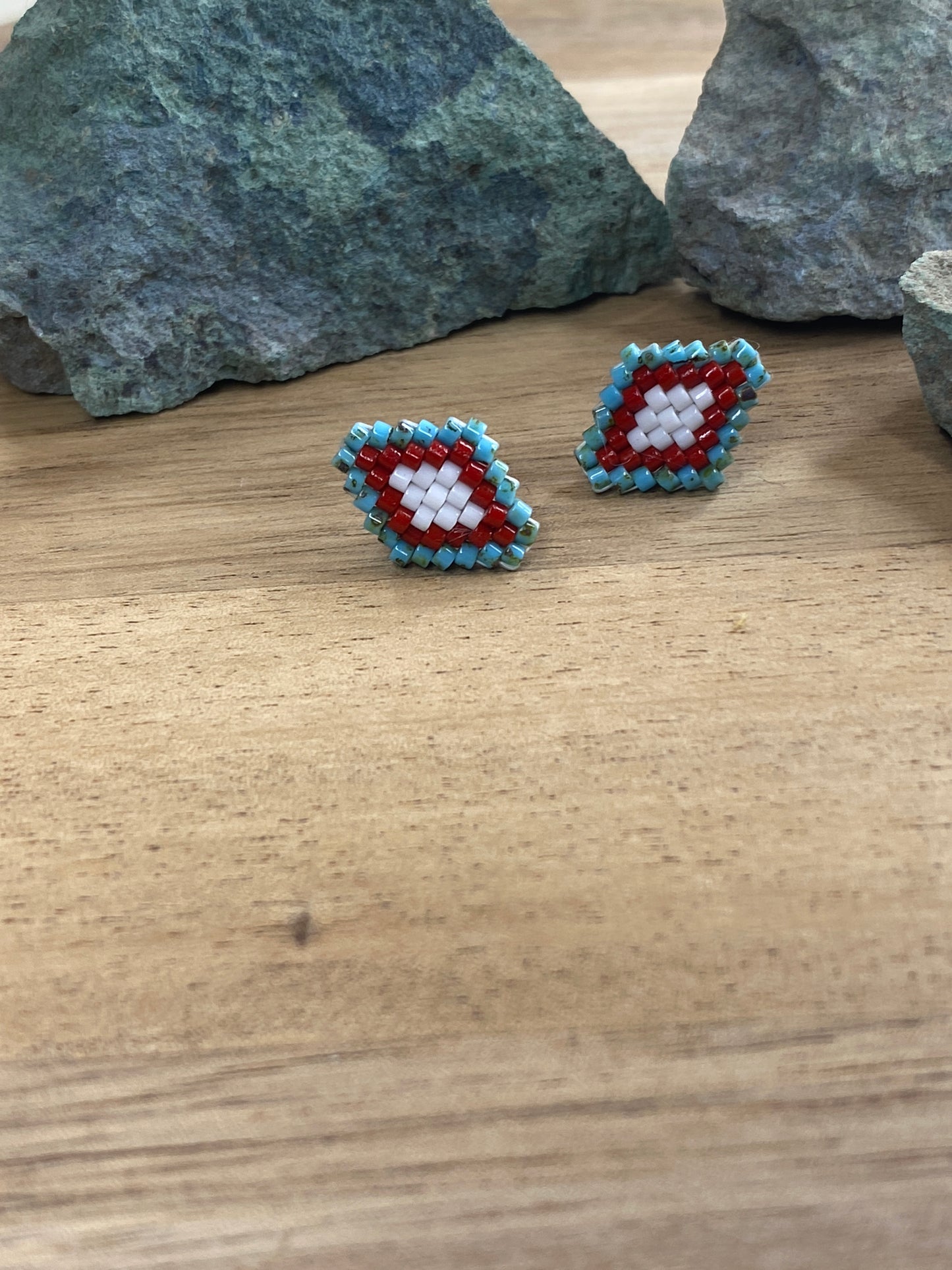 Painted Desert Beaded Stud Earrings