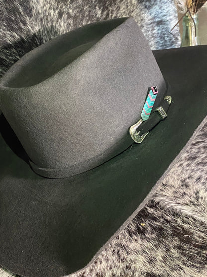 Custom Color Beaded Feather Hat Pin