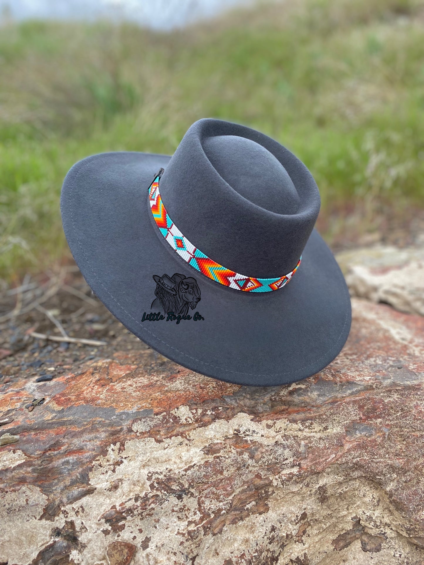 Geometric Beaded Hat Band