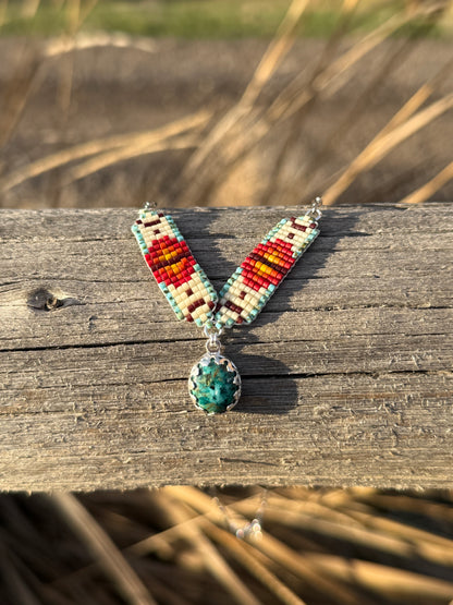 #2 Mini Breast Collar Necklace -Kingman Turquoise