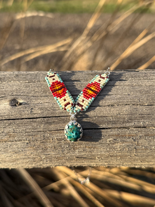 #2 Mini Breast Collar Necklace -Kingman Turquoise