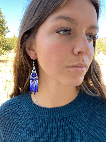 Fringe Beaded Earrings