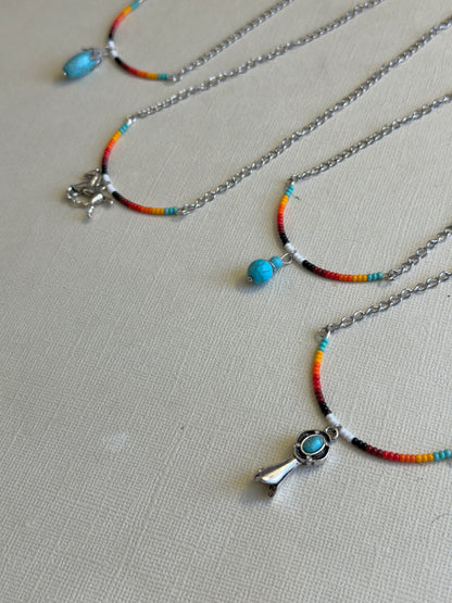 U Bar Necklace w/ Charm