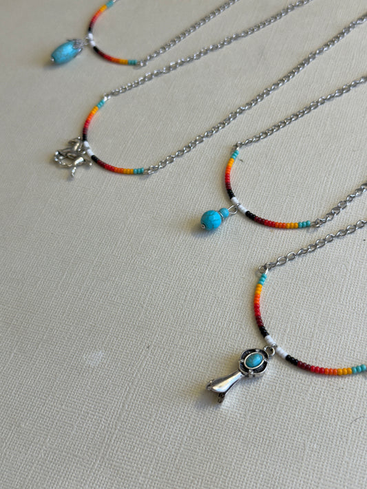 U Bar Necklace w/ Charm