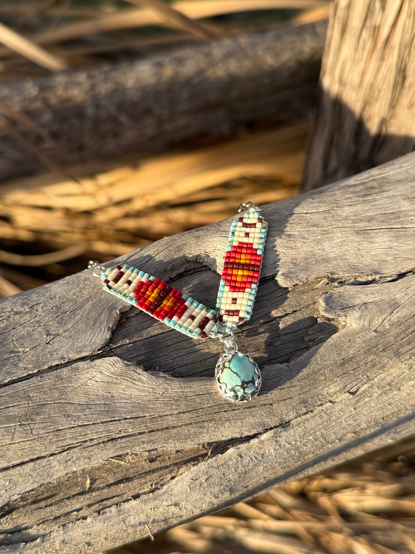 #3 Mini Breast Collar Necklace -Kingman Turquoise