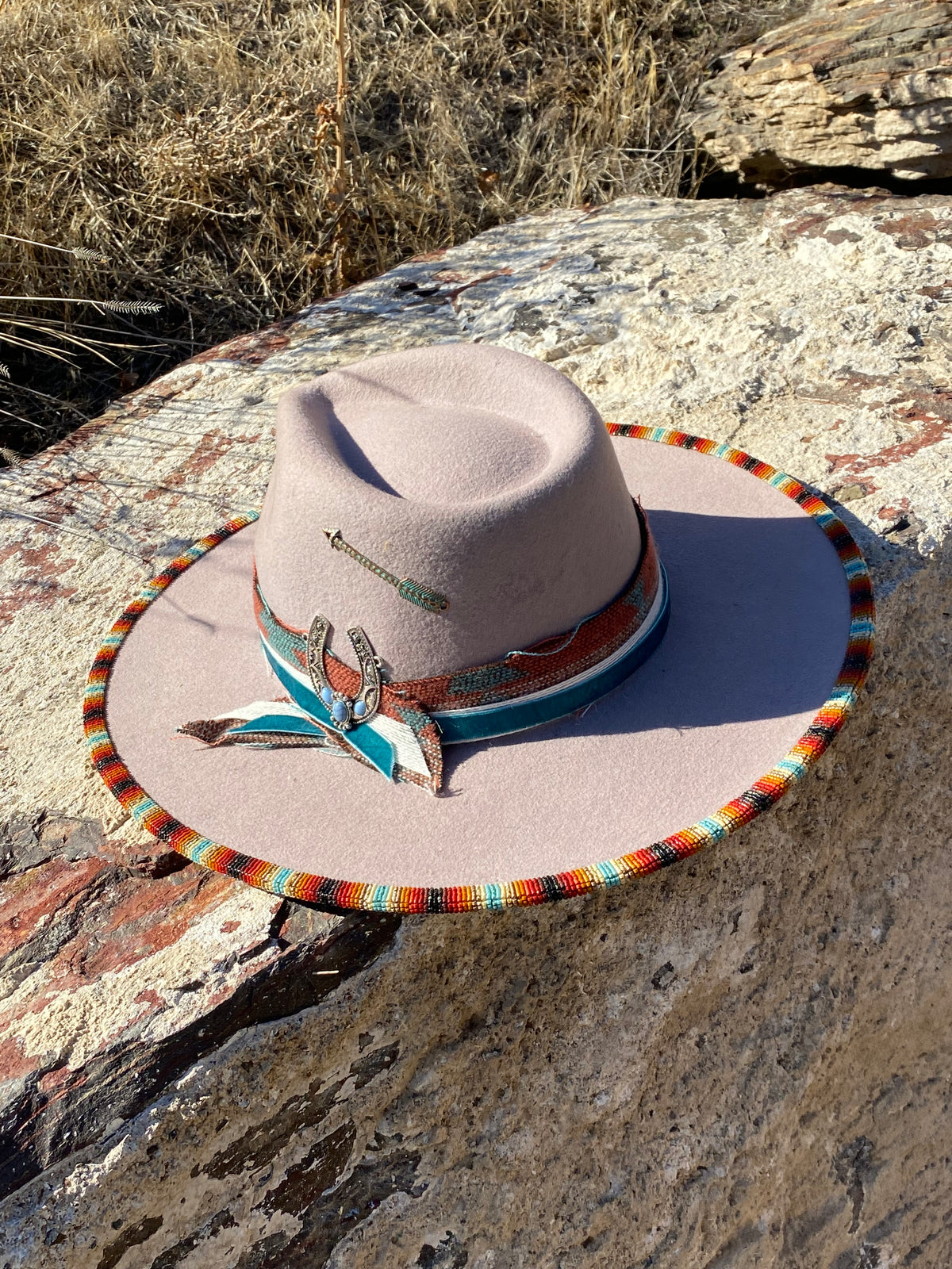 3548 Women\'s Cowboy Hat - Bugle Bead Trim (small/medium) Saddleback Hats Shapeable Toyo Straw Cowboy Hat w/Beaded  main image 2