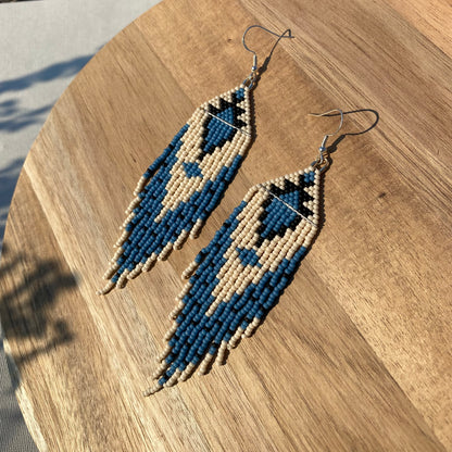 Soft Western Neutral Fringe Earrings