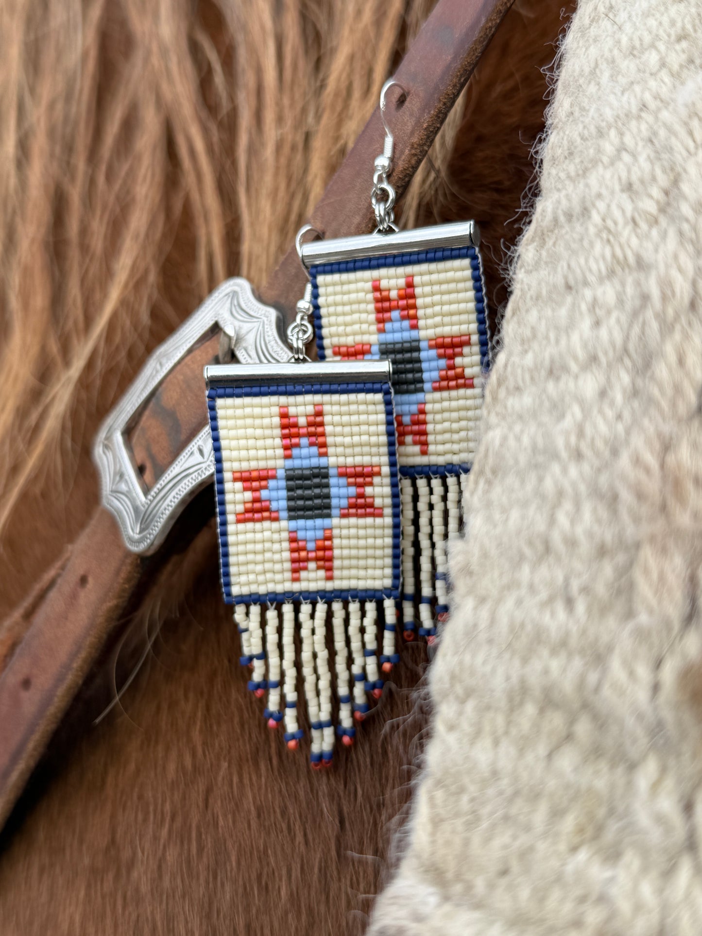 Quilted Ohio Star Earrings | Heirloom Patchwork Collection