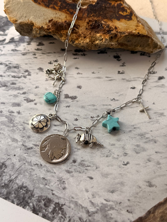 Indian Nickel Charm necklace