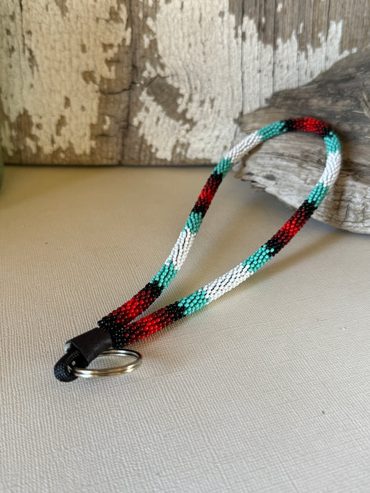 The Firecraker 🍒⚡️ Beaded Keychain