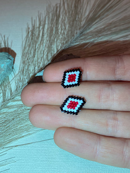 Red Everyday Stud Earrings