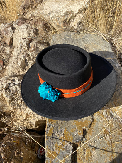 Beaded Flat Brim Hat