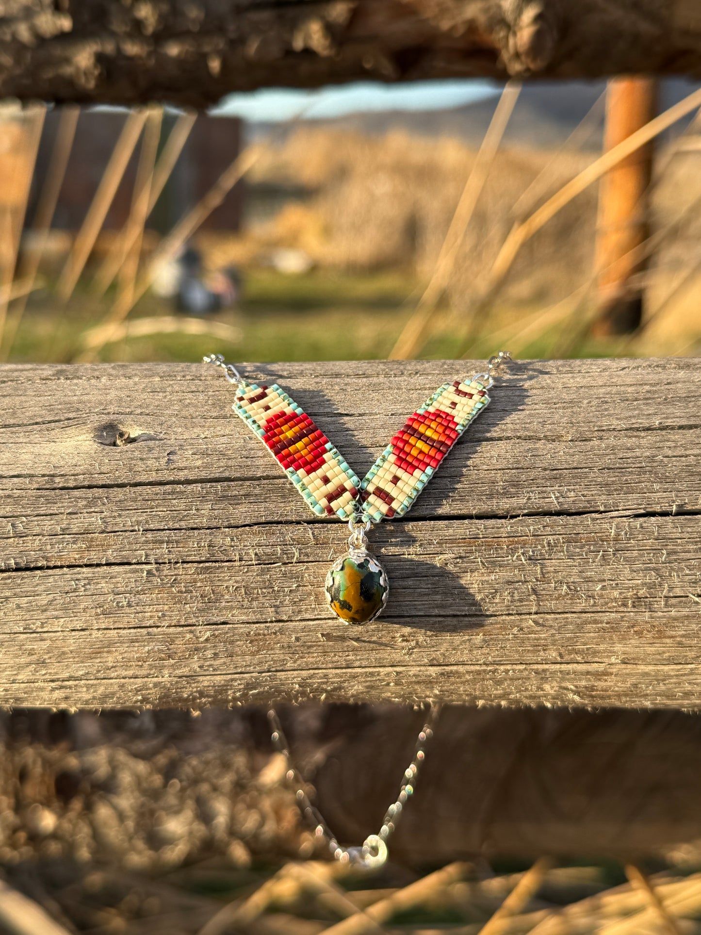 #5 Mini Breast Collar Necklace -Kingman Turquoise