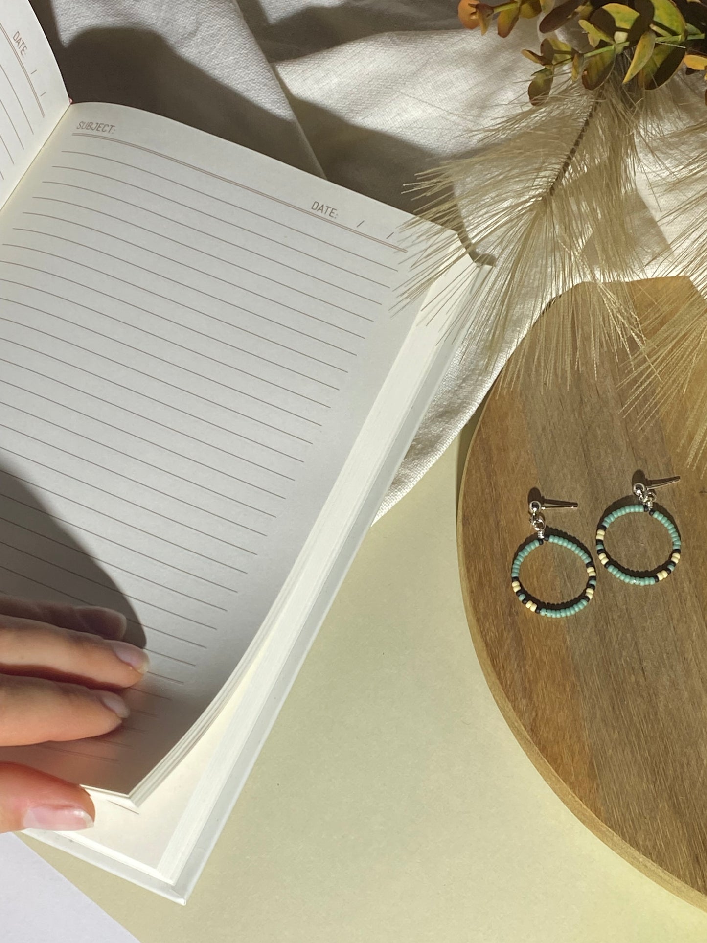 Journal and Earrings Bundle