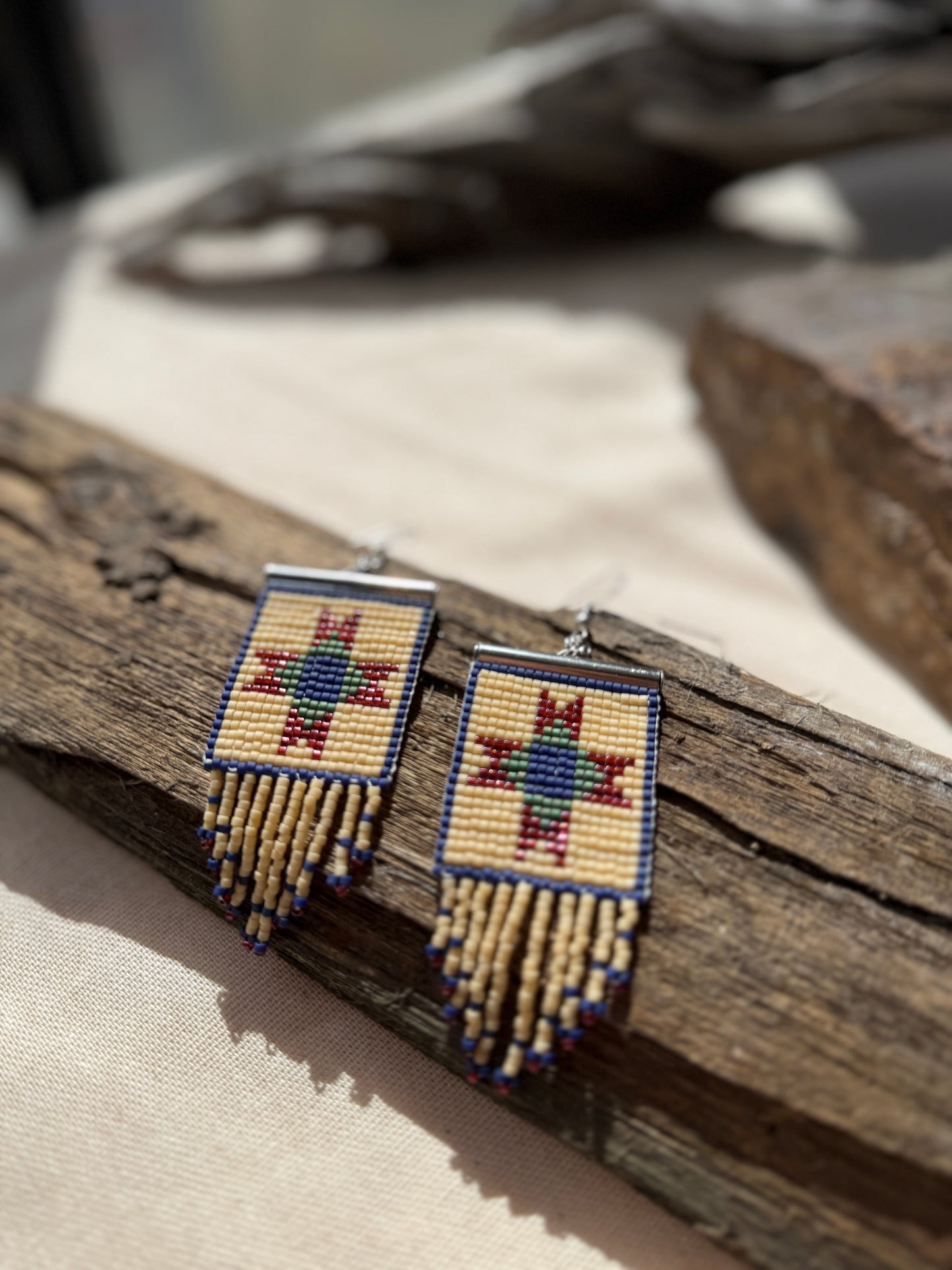 Quilted Ohio Star Earrings | Heirloom Patchwork Collection