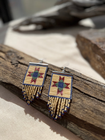 Quilted Ohio Star Earrings | Heirloom Patchwork Collection