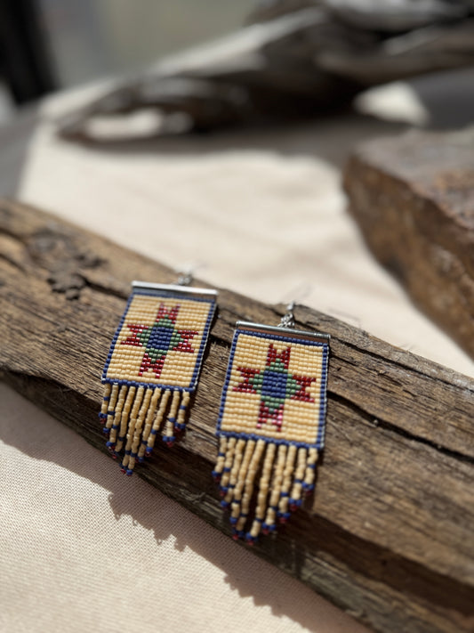 Quilted Ohio Star Earrings | Heirloom Patchwork Collection