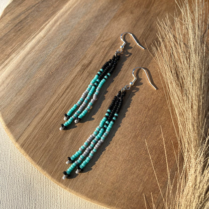 Dainty Fringe Beaded Earrings