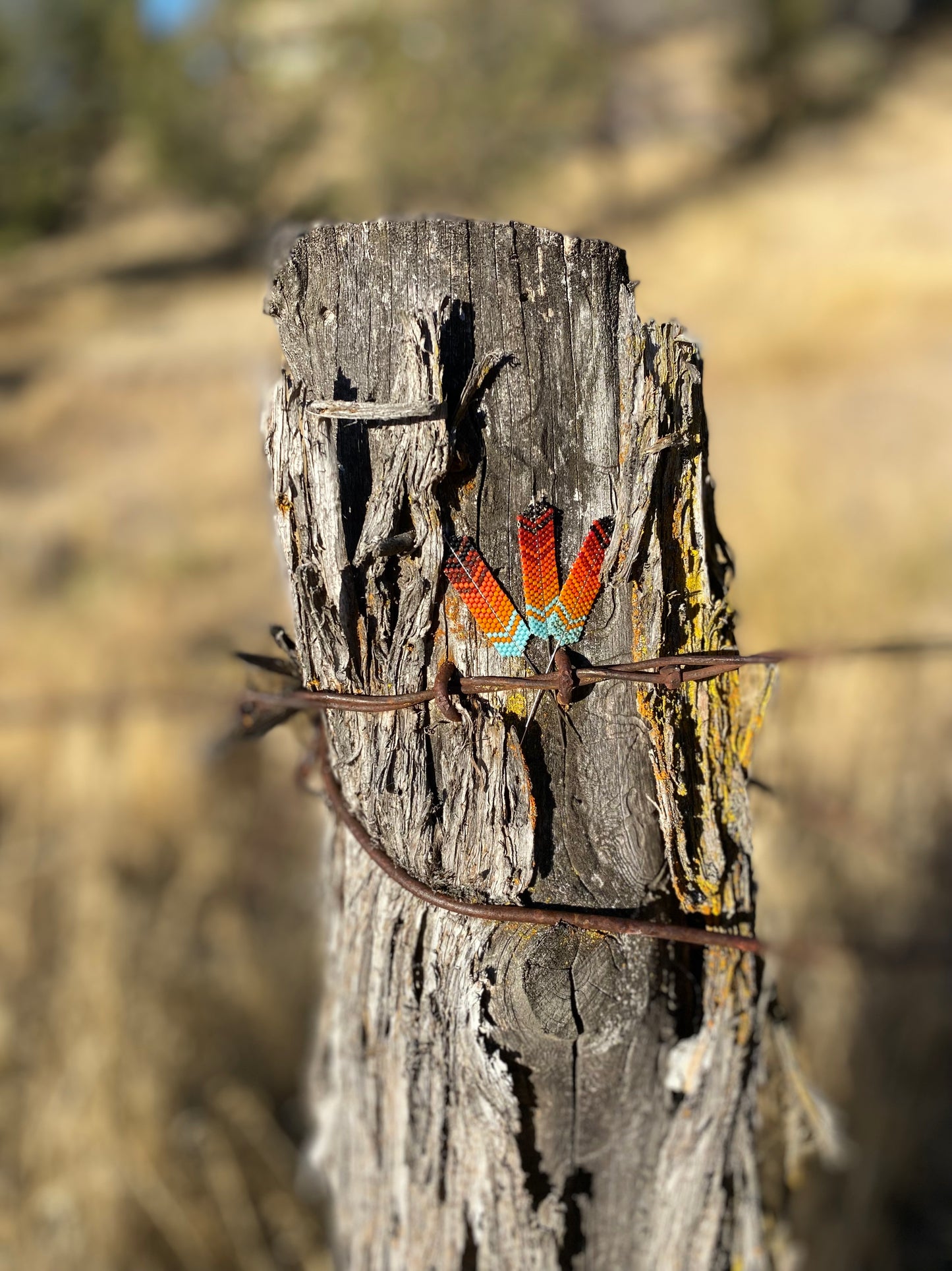 Beaded Feather Hat Pin