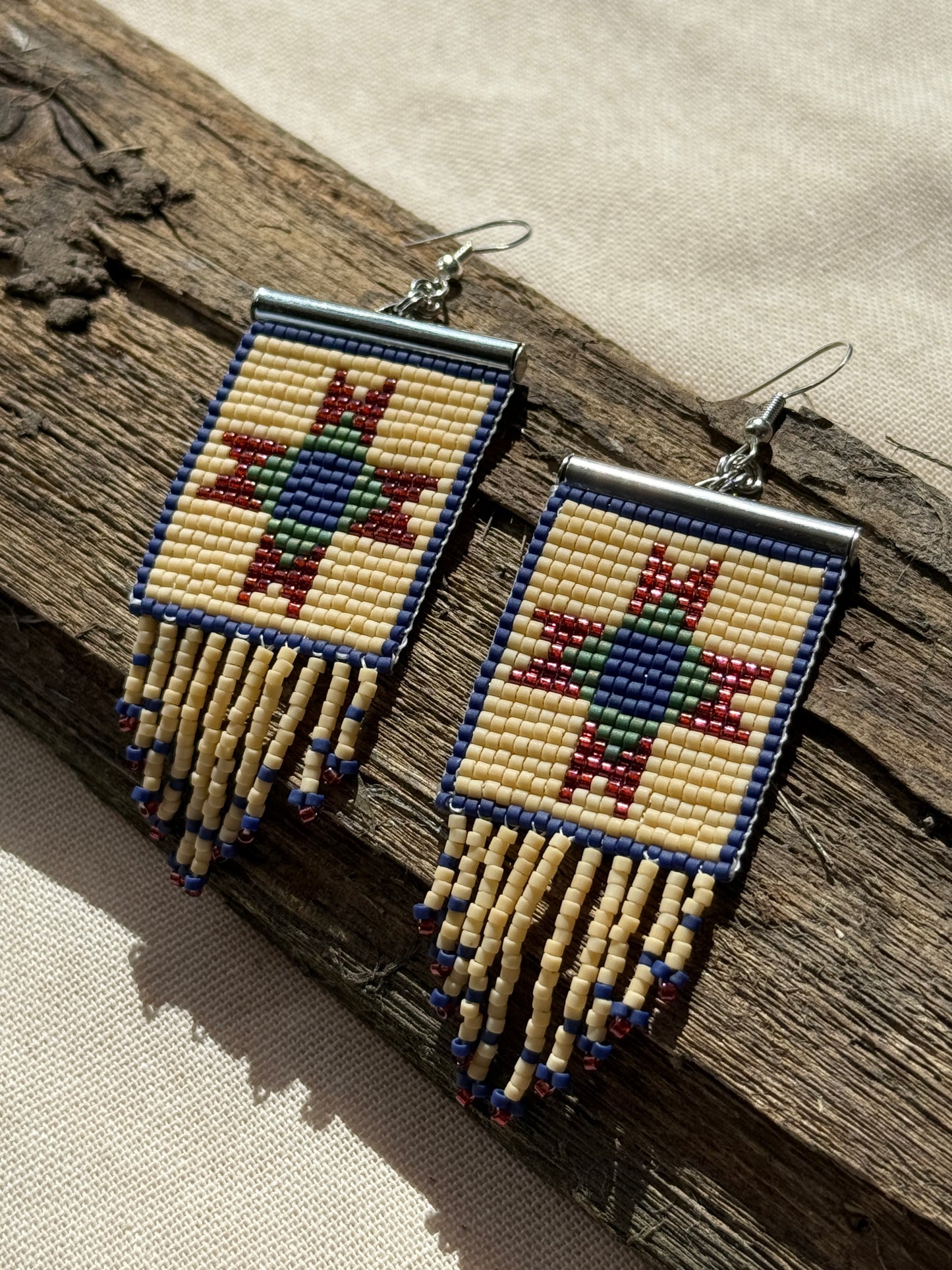 Quilted Ohio Star Earrings | Heirloom Patchwork Collection