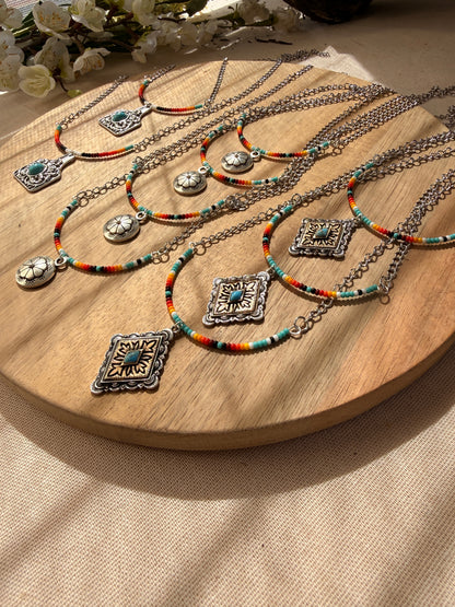 U Bar Necklace w/ Charm