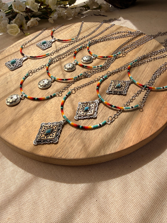 U Bar Necklace w/ Charm