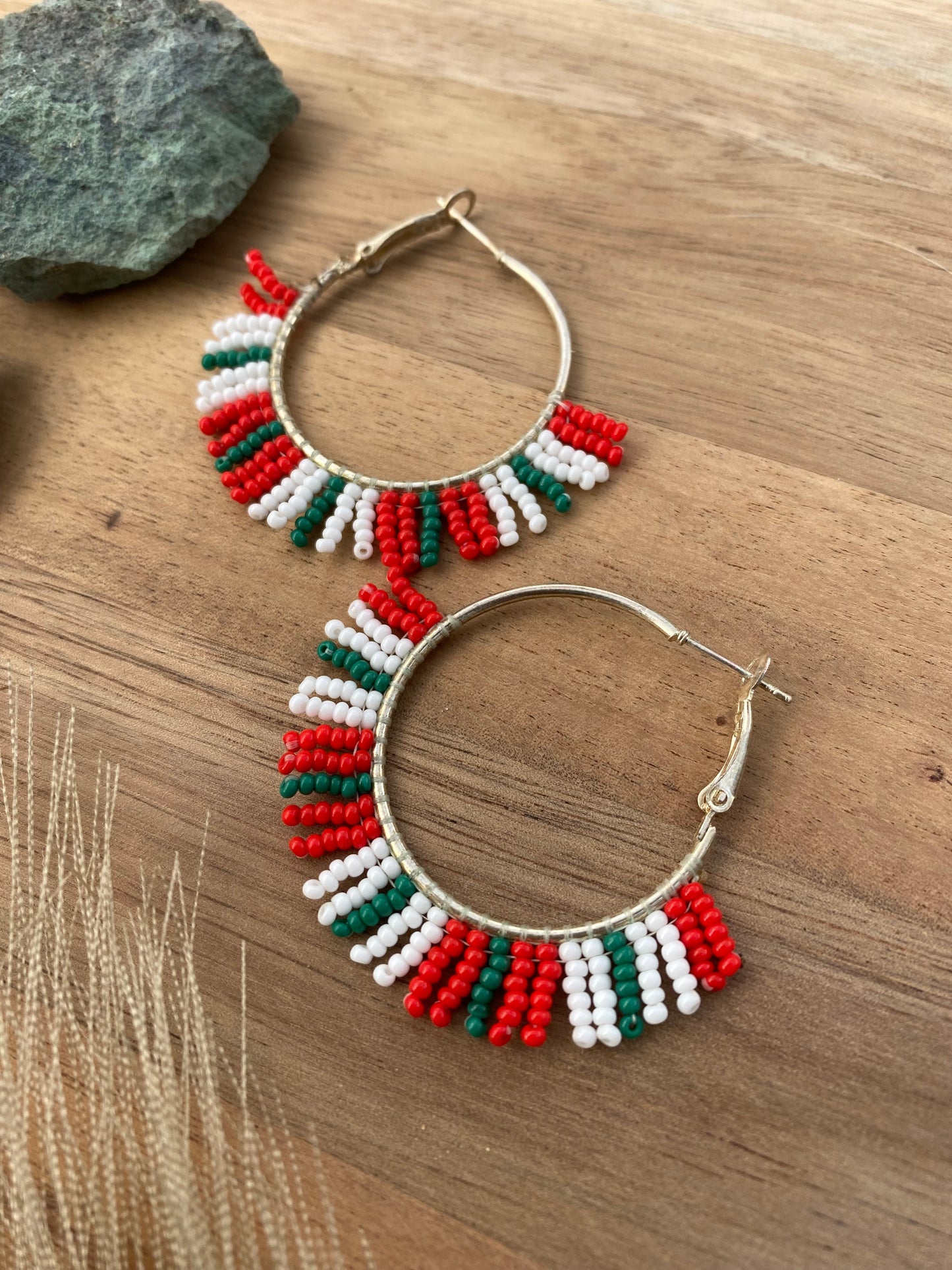 Short Fringe Hoop Earrings