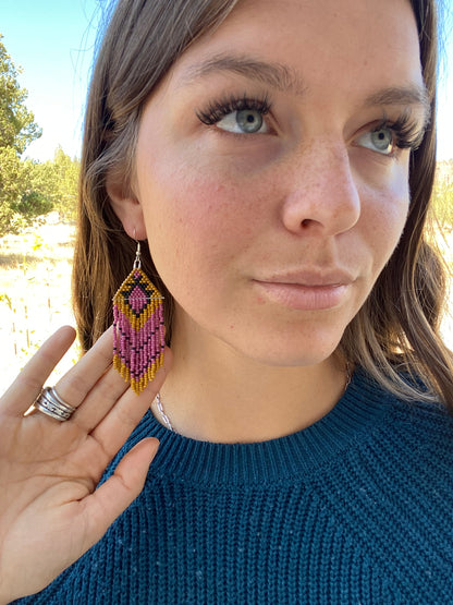 Soft Western Neutral Fringe Earrings