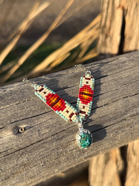 #2 Mini Breast Collar Necklace -Kingman Turquoise