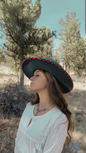 Beaded Flat Brim Hat