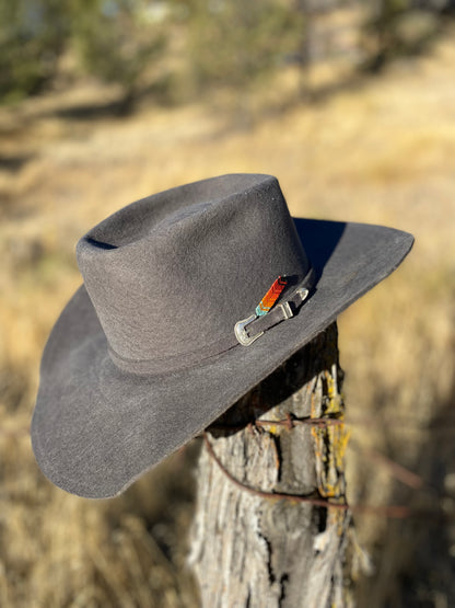 Custom Color Beaded Feather Hat Pin