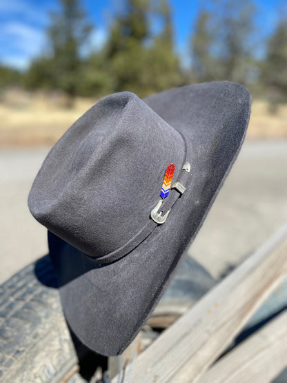 Beaded Feather Hat Pin